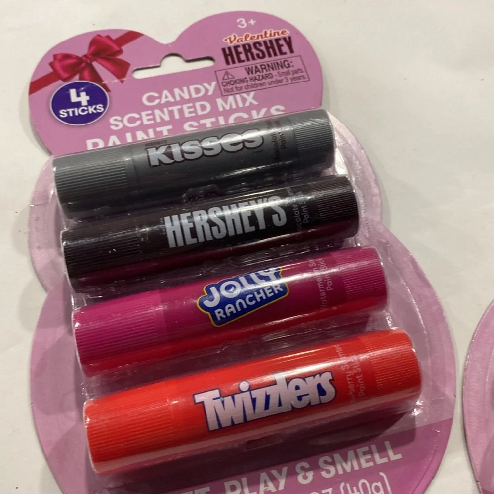 2 Hershey's jumbo Candy Scented Paint Sticks Set Valentine’s Day gift party